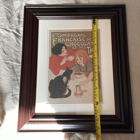 Framed Steinlen Art Nouveau Print | Companie Francaise des Chocolats et des Thès - Picture 9 of 9